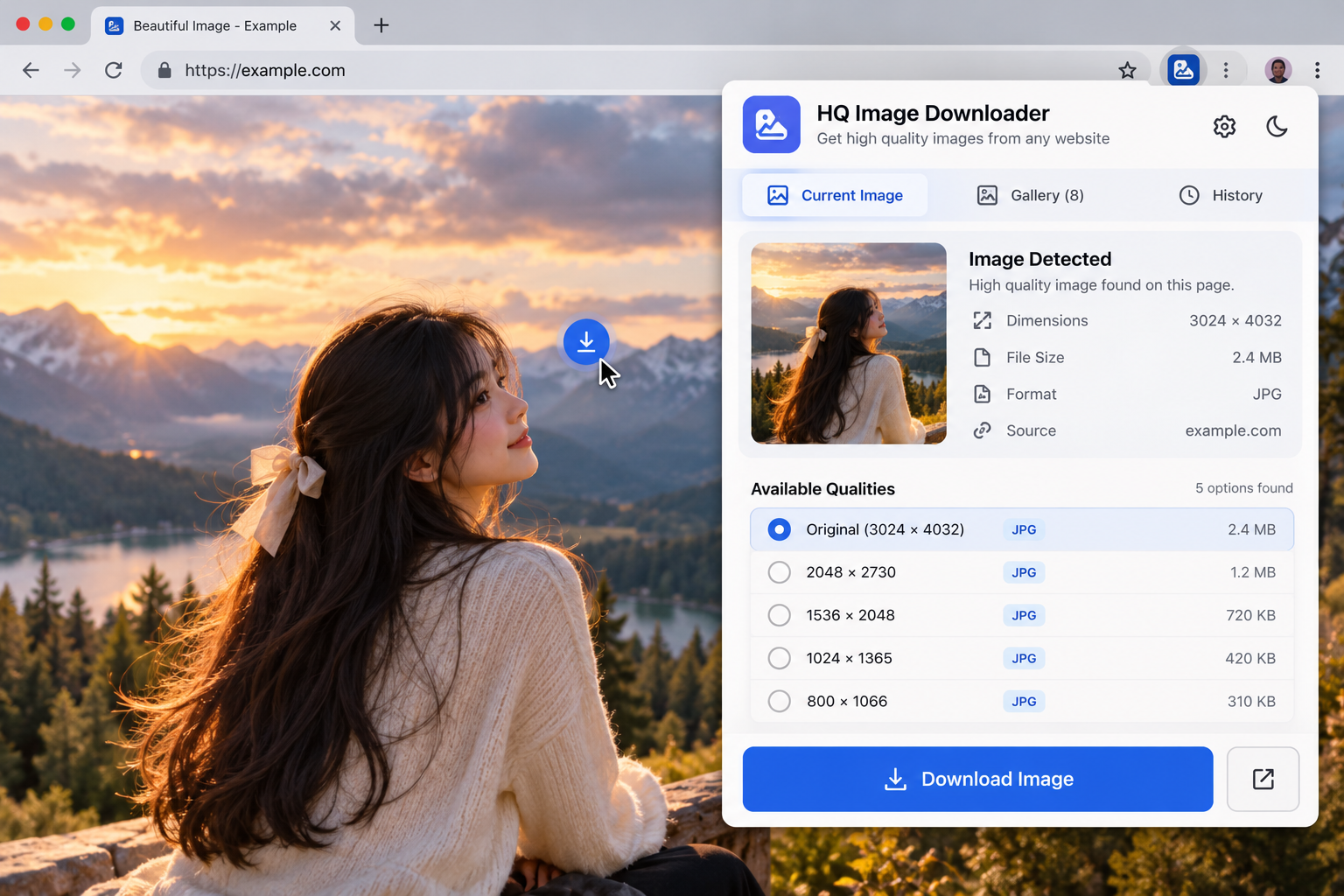 HQ Image Downloader: image grid